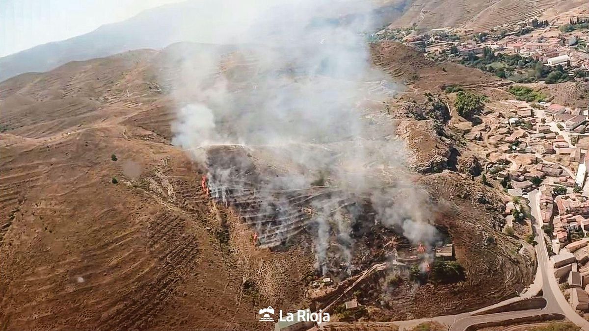 Declarado un incendio forestal en Cervera del Río Alhama