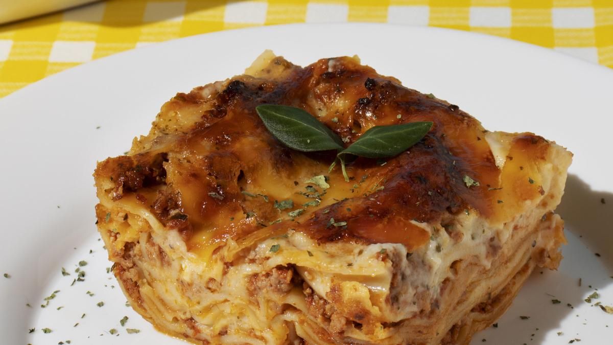 Lasaña de jamon cocido y queso con calabaza