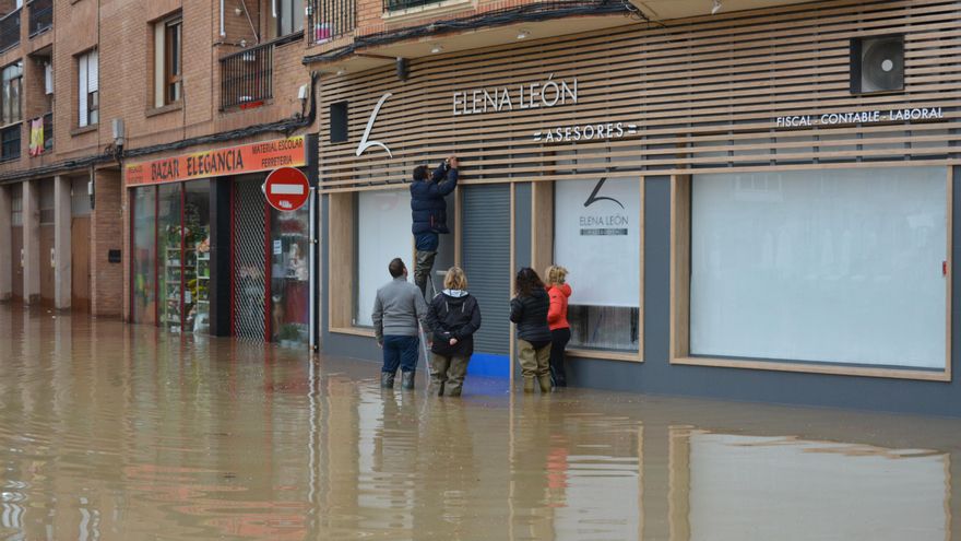 Viviendas, negocios, colegios y centros de salud anegados: los estragos de la riada en la Ribera de Navarra