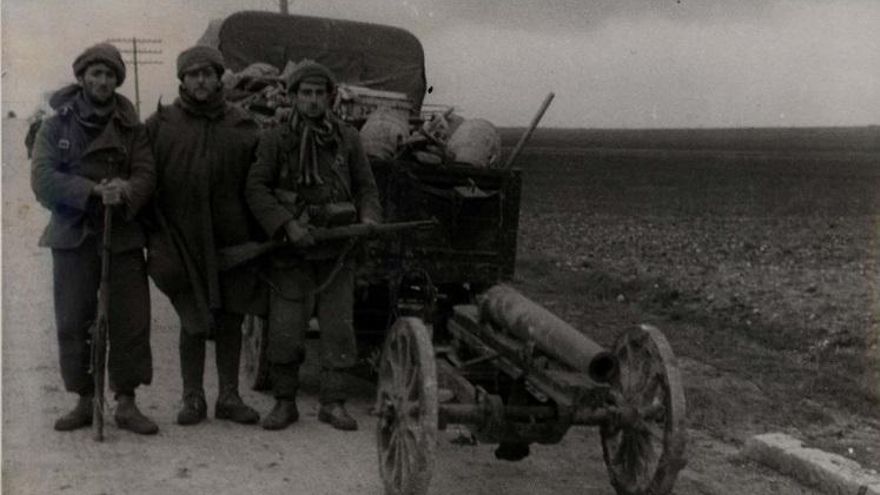 Material de guerra incautado a los italianos por el Ejército Popular de la República en el frente de Guadalajara en 1937