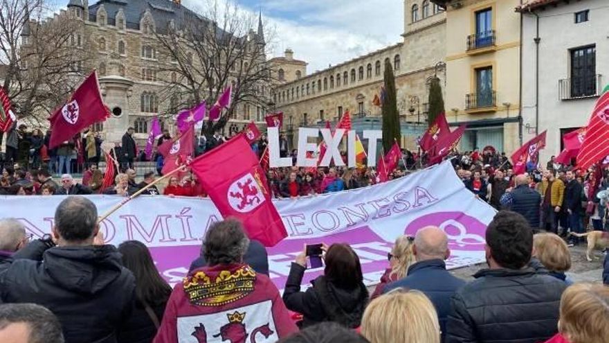 Manifestación en defensa de la Región Leonesa a principios de este 2020.