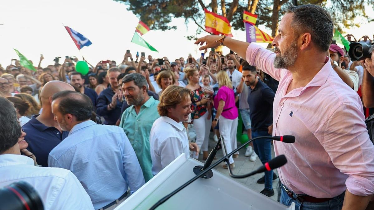 El líder de Vox y candidato a las elecciones generales del 23 de julio, Santiago Abascal, en Palma de Mallorca