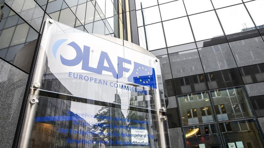 Entrada a la sede de la Oficina Europea para la Lucha contra el Fraude (OLAF), en Bruselas (Bélgica).