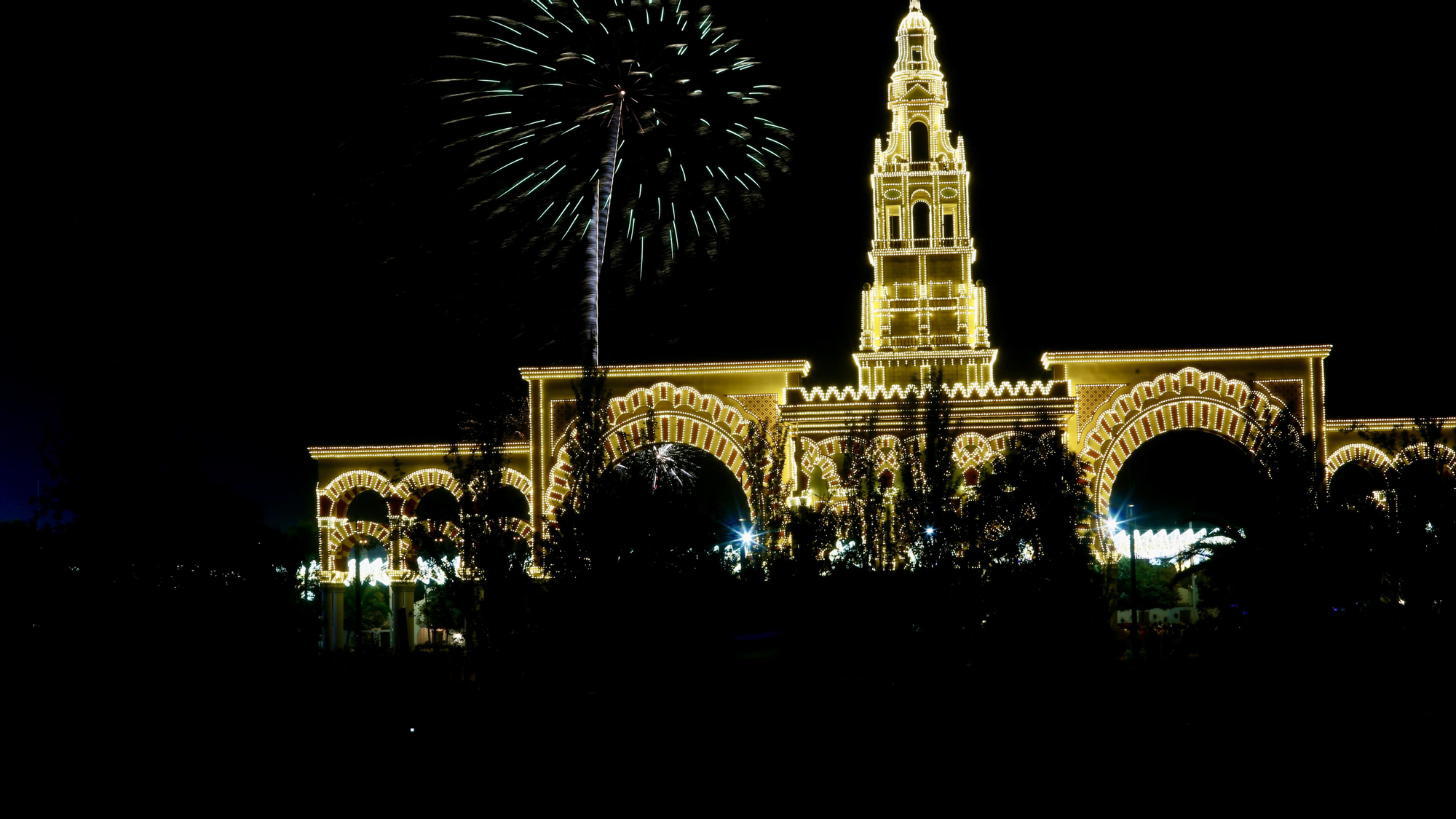 Comienzo de la feria 2026 y fuegos artificiales