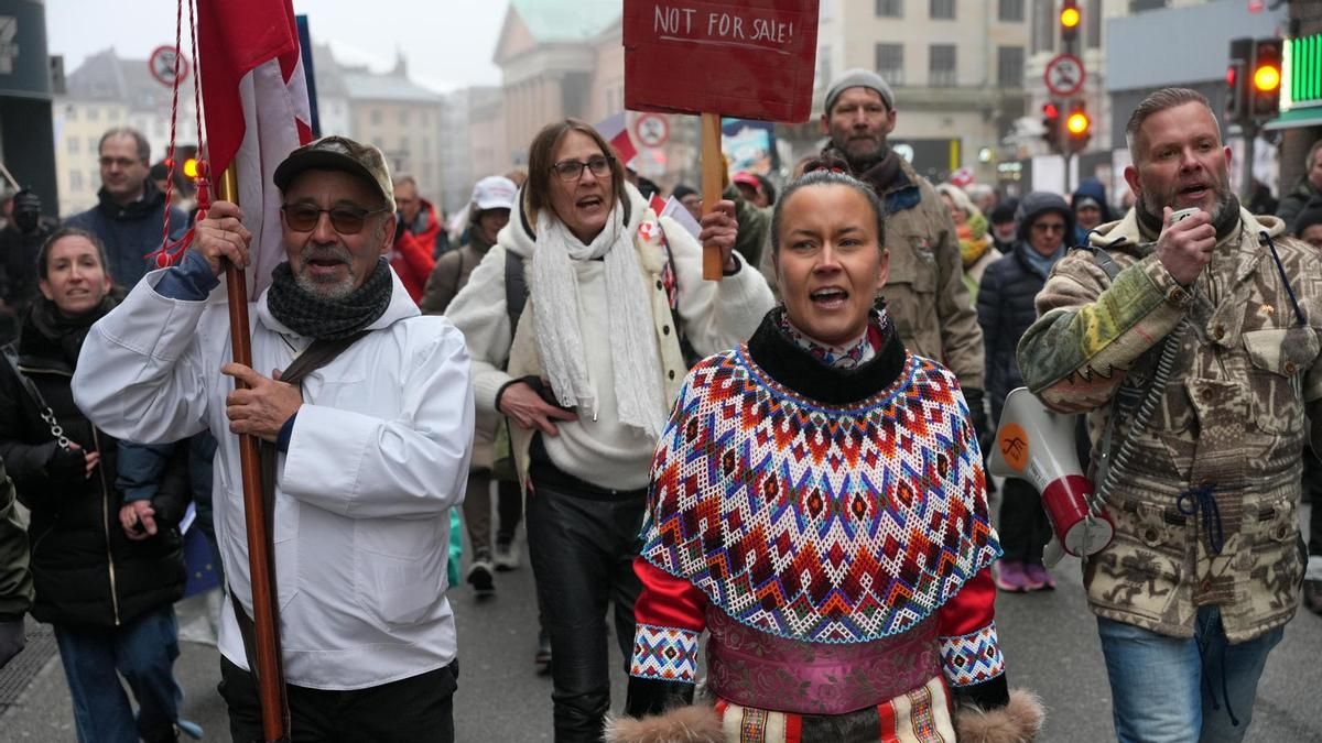 Manifestación a favor de Groenlandia en Copenhague el 17 de enero de 2026
