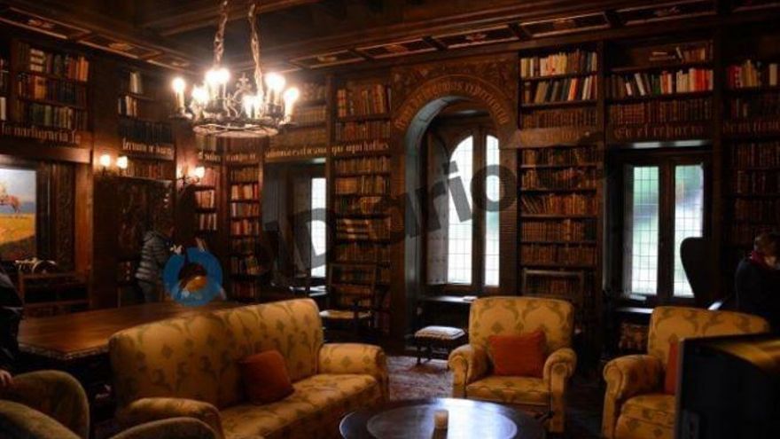 Biblioteca del Pazo de Meirás, con un fondo de cerca de 4.000 volúmenes