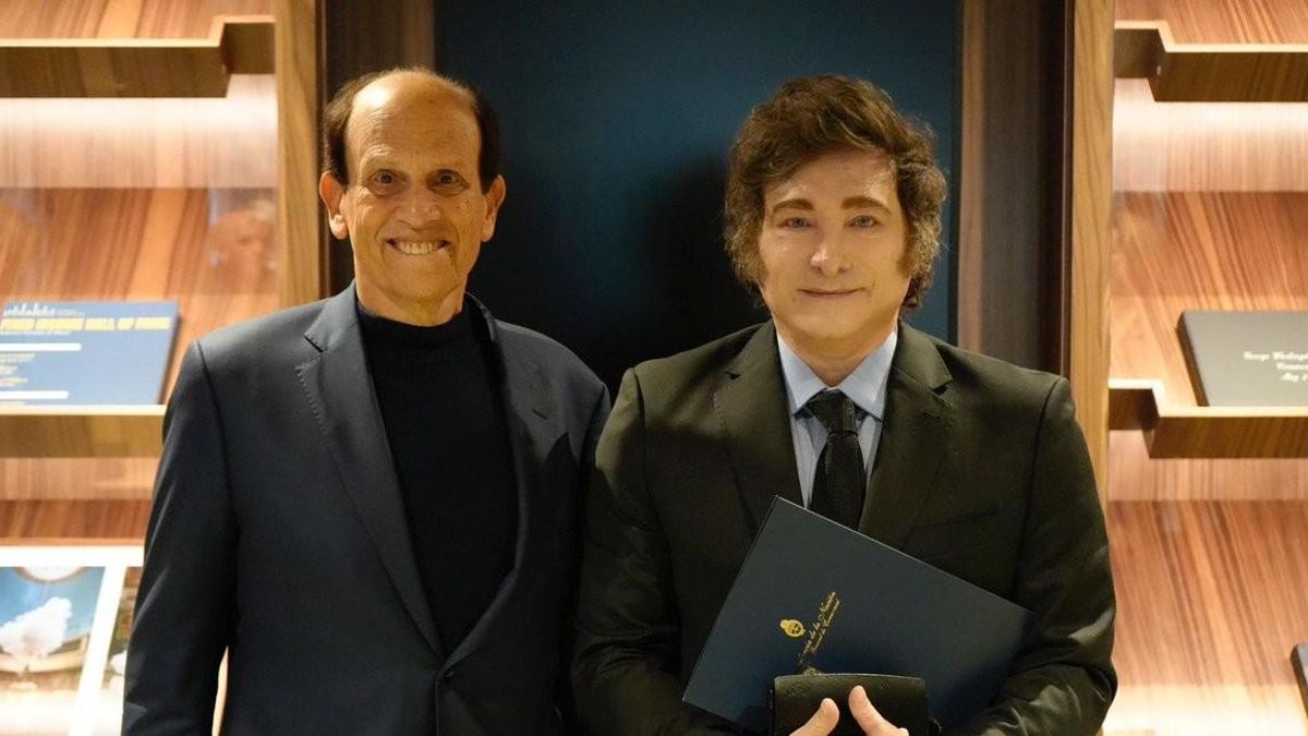 Javier Milei junto al empresario y fundador del Instituto Milken, Michael Milken, en una imagen de enero pasado.