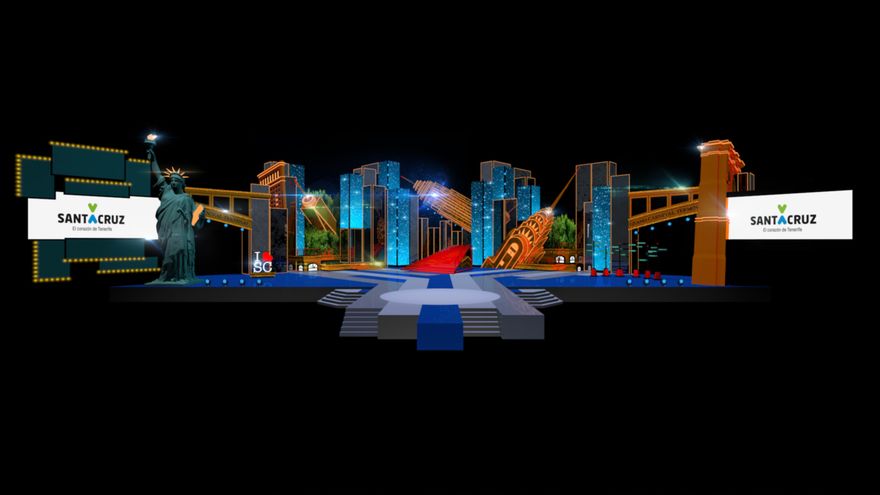 Recreación del escenario del Carnaval de Santa Cruz del próximo año