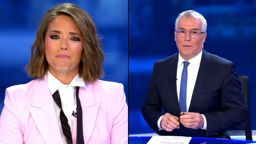 María Casado se despide entre lágrimas de David Cantero en Telecinco, y él agradece sus palabras: "Eres única"