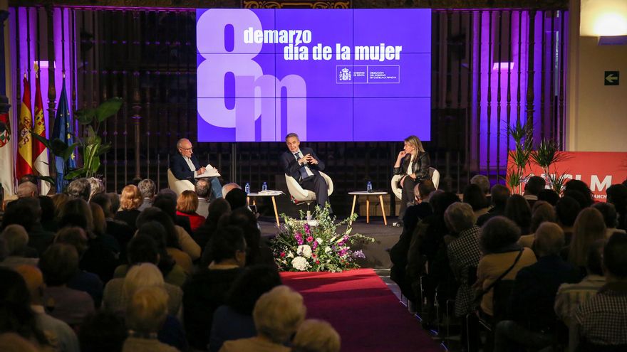 Zapatero calienta en Toledo el 8M: “El feminismo es el movimiento más transformador en décadas”