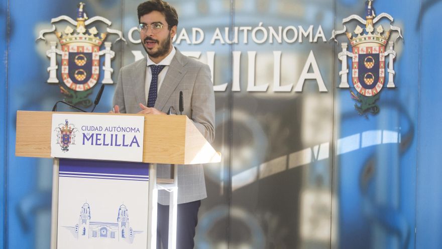 El consejero de Salud Pública de Melilla, Mohamed Mohand, en rueda de prensa.