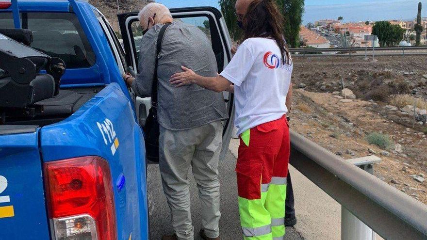 Interceptado en una autopista de Gran Canaria un turista octogenario en silla de ruedas eléctrica que se guiaba por Google Maps en modo coche