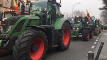 Tractores por las calles de Toledo