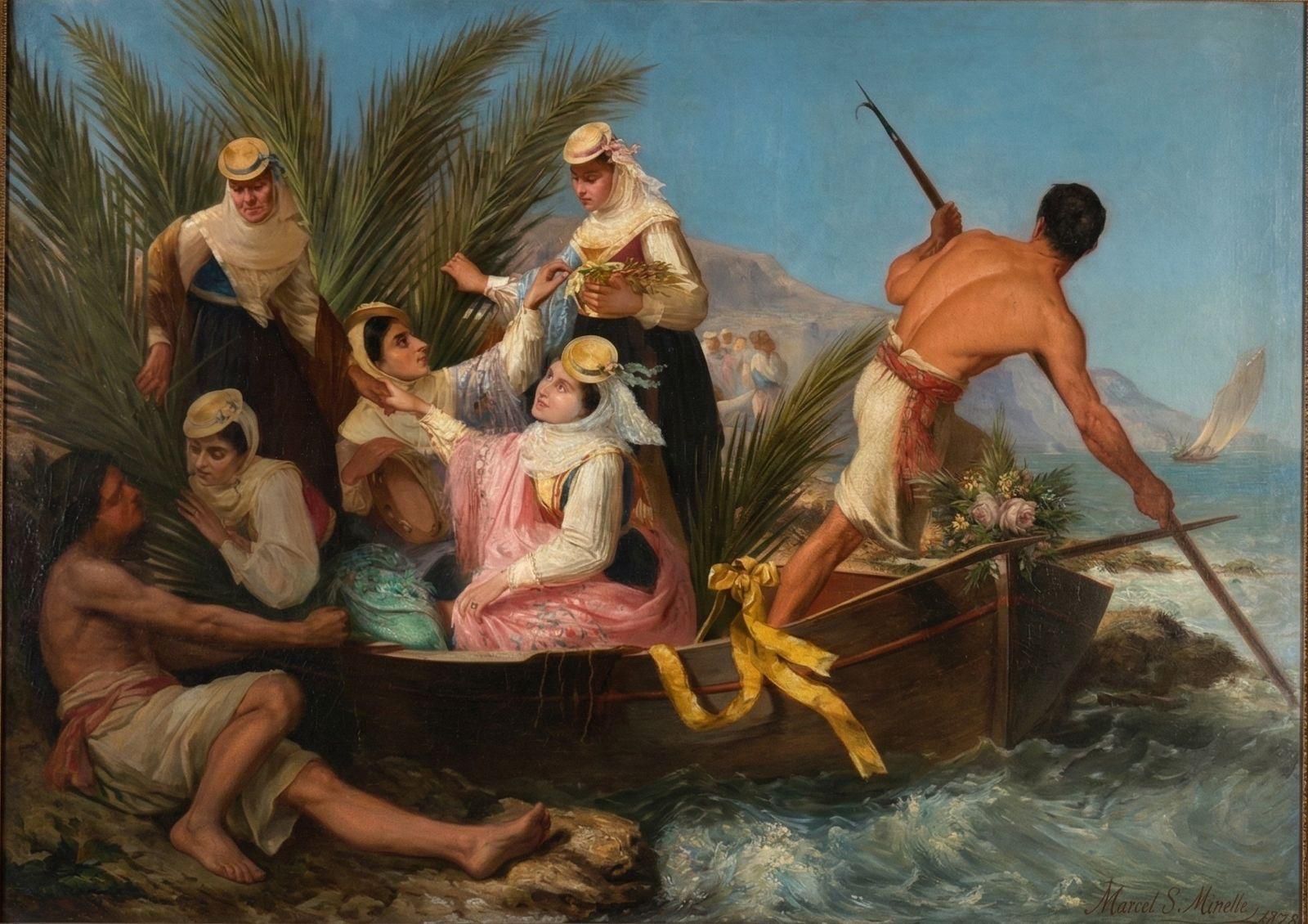 La Romería de Santa Lucía. Manuel González Mendez(1843-1909). Salón de Plenos del Ayuntamiento de Santa Cruz de La Palma.