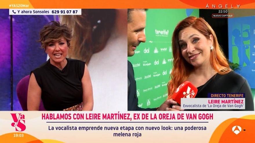 Leire Martínez esquiva en directo una pregunta de Sonsoles Ónega sobre La oreja de Van Gogh: "Hoy no es el día"