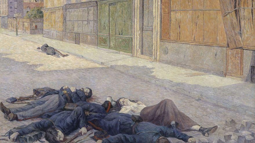 'Una calle de París en mayo de 1871', óleo de Maximilien Luce.
