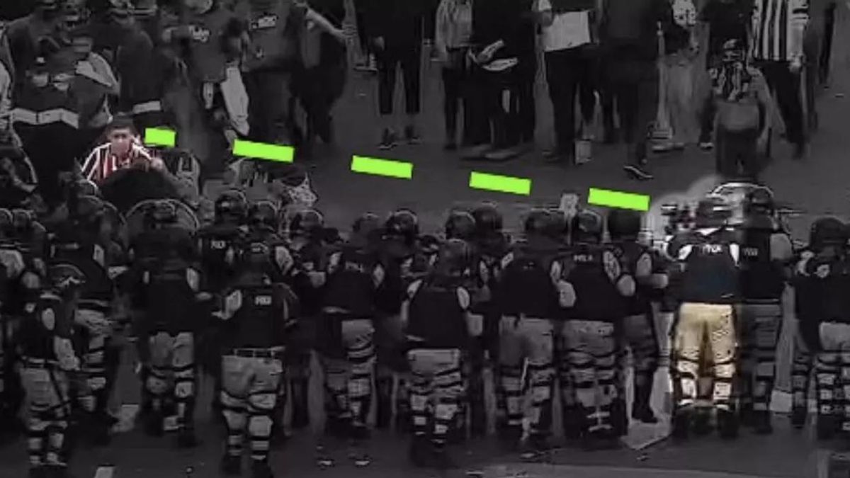 Para identificar al tirador de Jonathan Navarro por parte del Mapa de la Policía fue clave la imagen de una cámara domo de vigilancia instalada en el Congreso.