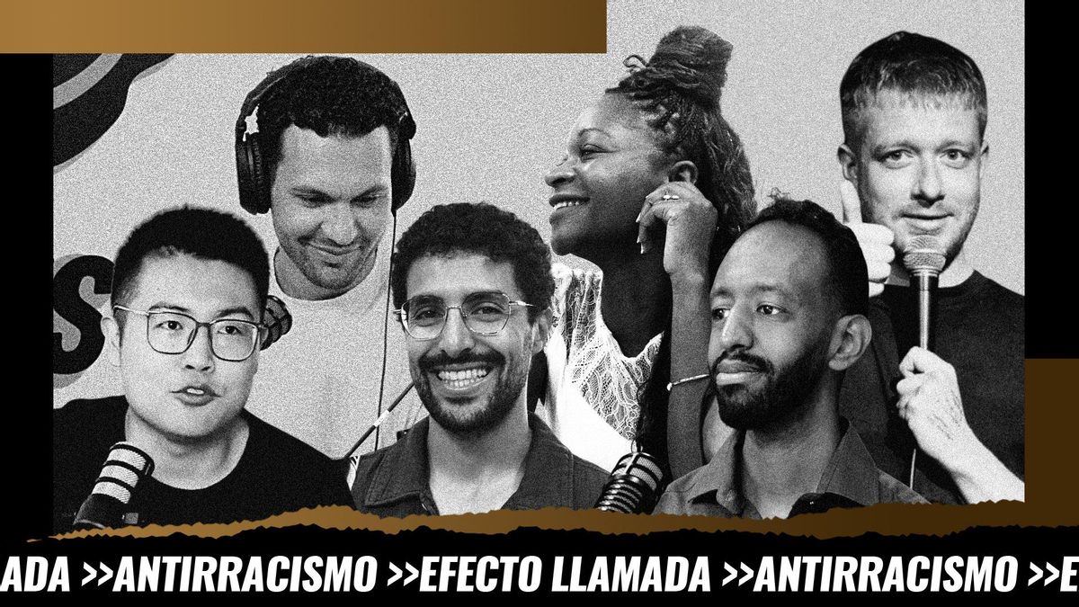 Youssef Ouled arriba a la izquierda junto a las invitadas de hoy, a su lado Asaari Bibang y Alex Ayres, y debajo Jiajun Yin, Yunez Chaib y Hassan El Fadul