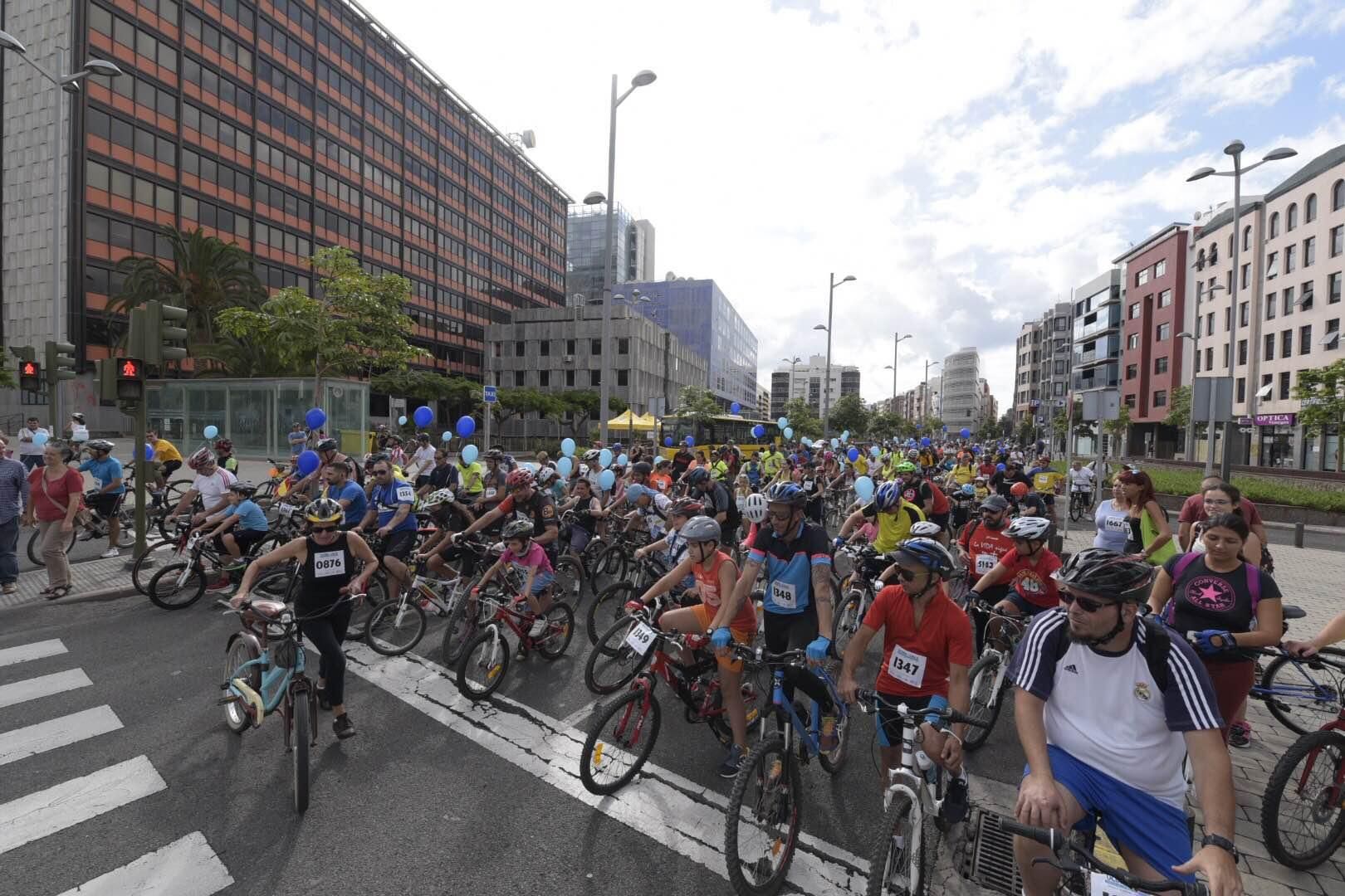 Fiesta de la Bicicleta y del Peatón en Las Palmas de Gran Canaria.