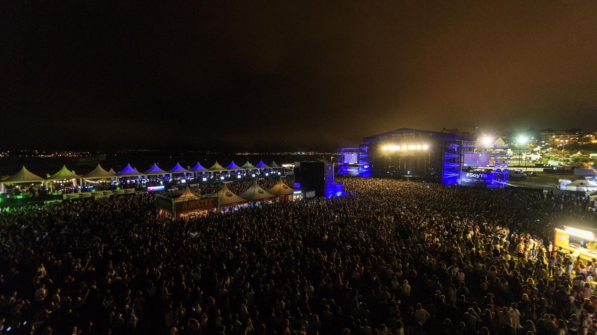 Imagen aérea de la Campa de La Magdalena durante un concierto. | EL REY LAGARTÓN