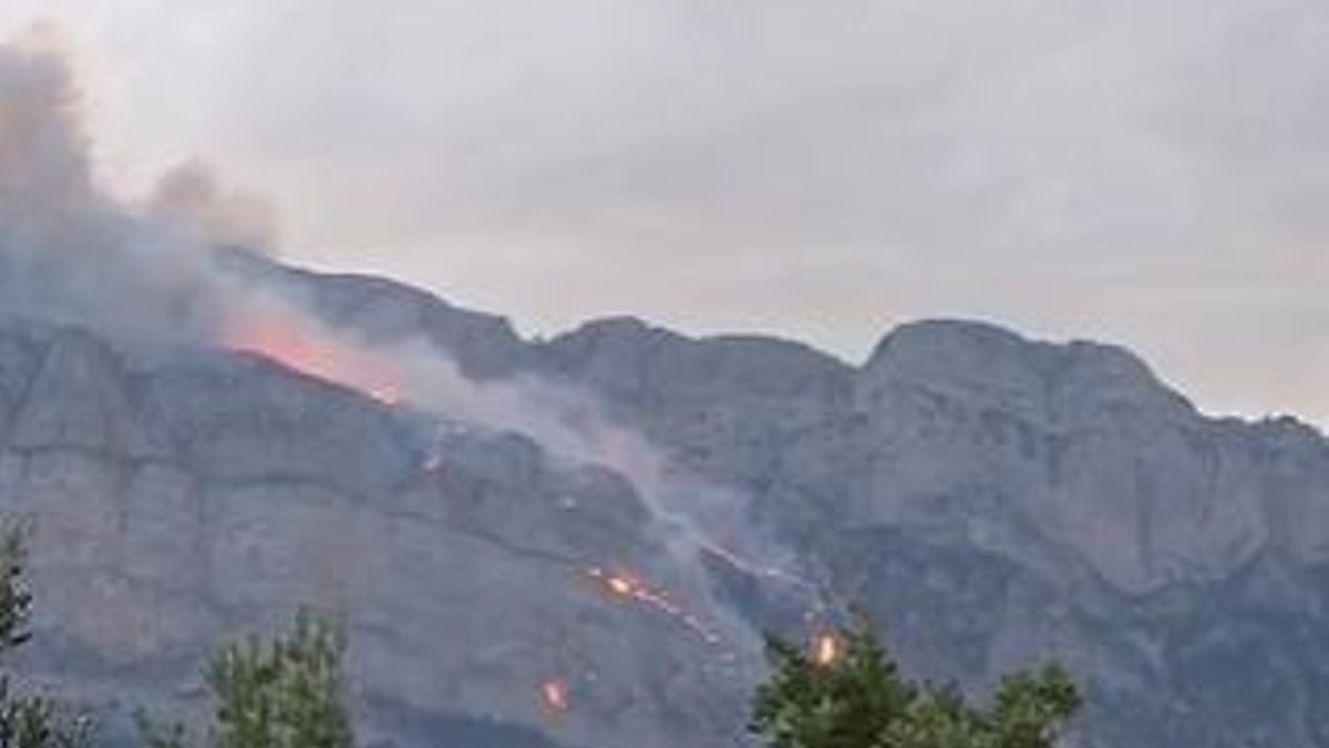 Declarado un incendio forestal a las faldas de Ordesa y Monte Perdido tras una noche de tormentas eléctricas