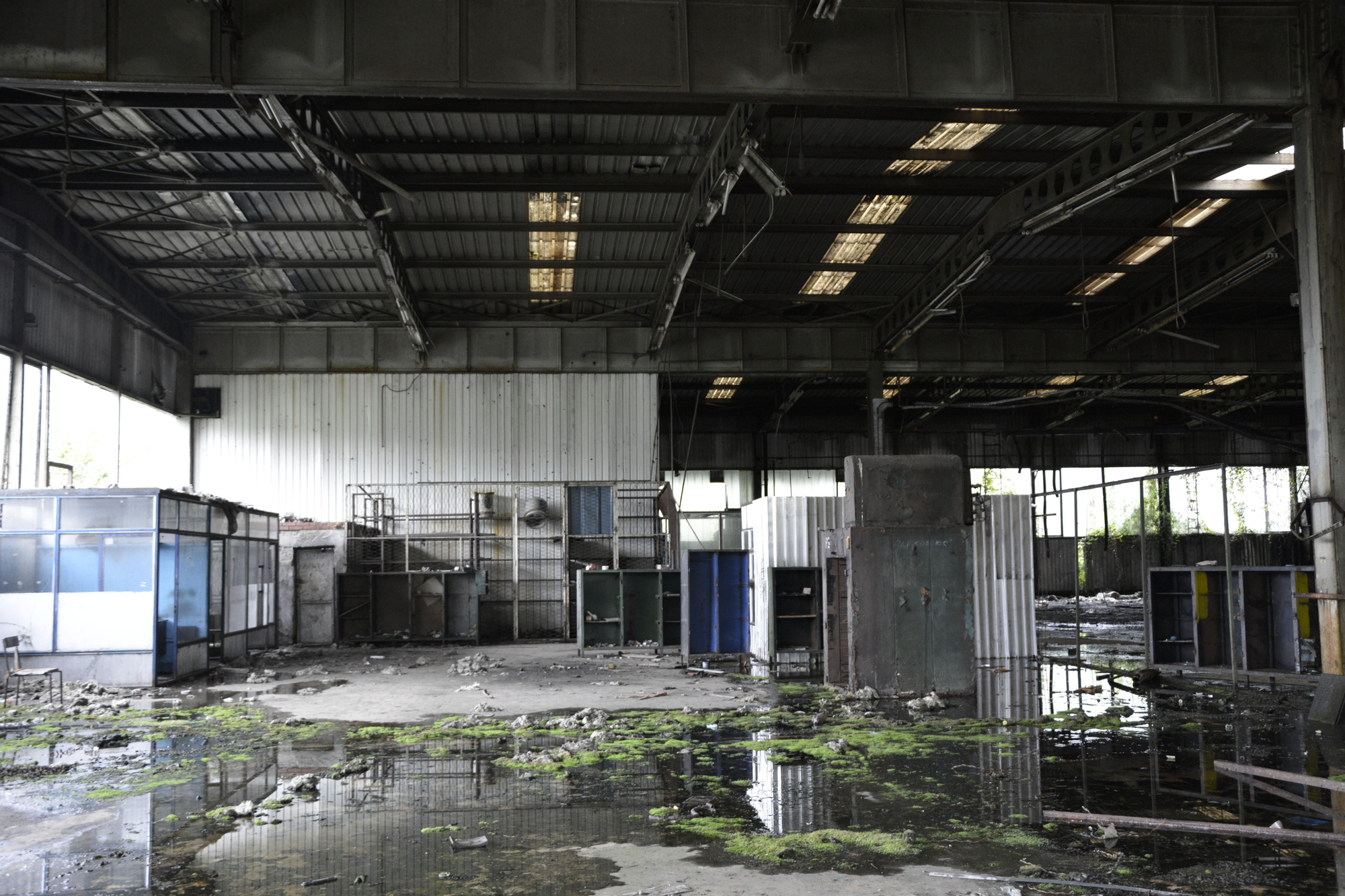 En la nave caminas sobre el musgo, y tienes la sensación de que las paredes de aluminio están esperando a un soplo de viento algo más fuerte para poder, por fin, caer
