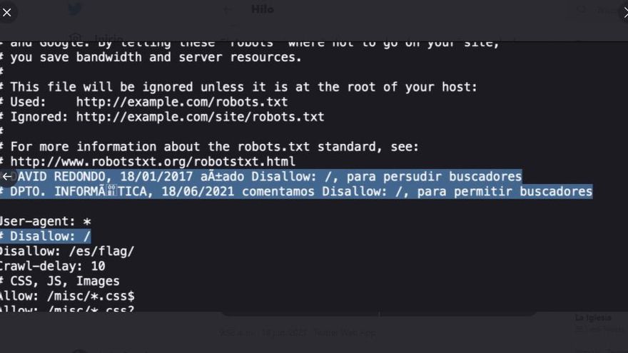 'Smart Turismo Lepe' se corrige cuatro años y medio después para salir en Google: "permitir buscadores"