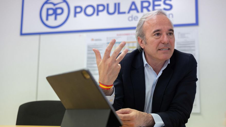 El presidente del PP Aragón, Jorge Azcón.