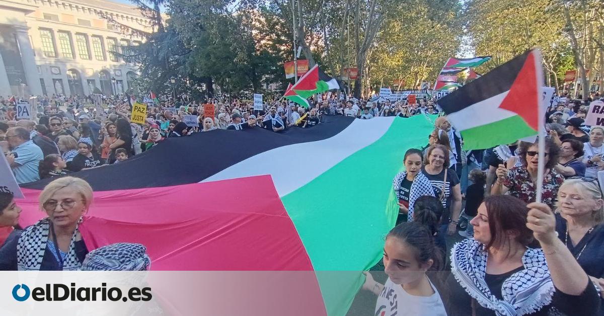 Miles de personas reivindican el embargo de armas a Israel en manifestaciones por toda España tras dos años de genocidio
