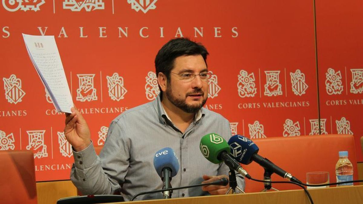 Ignacio Blanco, durante una rueda de prensa en las Corts Valencianes, en una imagen de archivo.