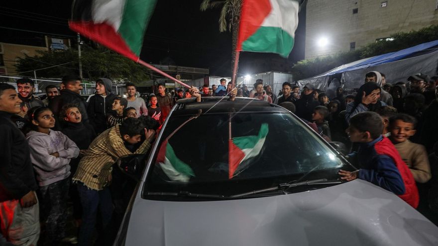 "El mejor día de mi vida": Los palestinos celebran el acuerdo entre Hamás e Israel para el alto el fuego