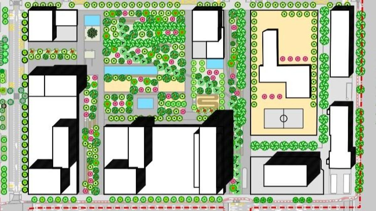 Així quedarà la parcel·la del vell Mestalla: sis torres d’habitatges, una de fins a 29 altures, jardí, col·legi i centre de salut