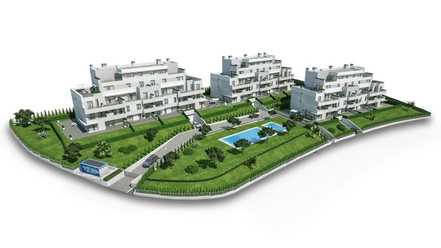 Infografía de la promoción de viviendas en Cueto.