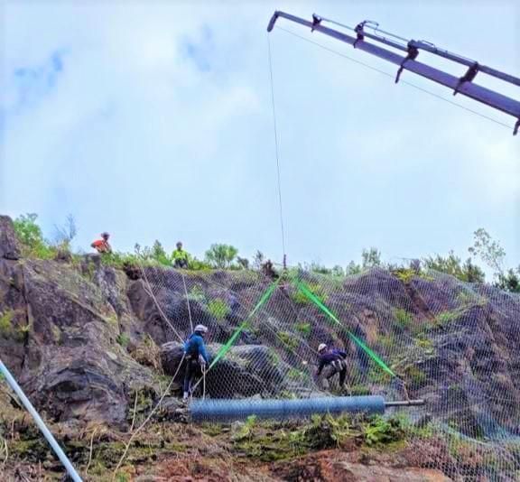 Colocación de las mallas.