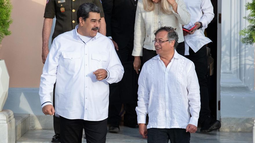 Petro y Maduro mantuvieron una reunión "fructífera" en Caracas tras la normalización de la relación bilateral