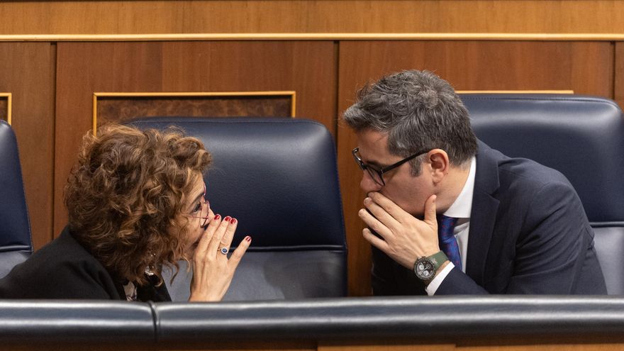 Archivo - La vicepresidenta primera y ministra de Hacienda, María Jesús Montero y el ministro de la Presidencia, Relaciones con las Cortes y Justicia, Félix Bolaños, a 12 de marzo de 2025, en Madrid (España).