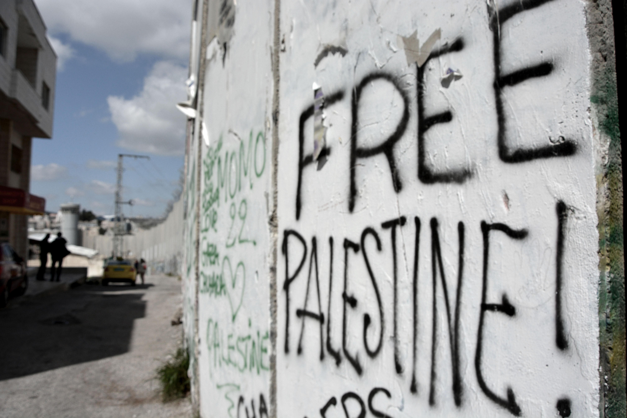 Pintadas por una Palestina libre en el muro de Cisjordania. Palestina / SNM