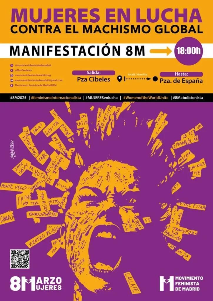 Cartel de la manifestación convocada por el Movimiento Feminista de Madrid