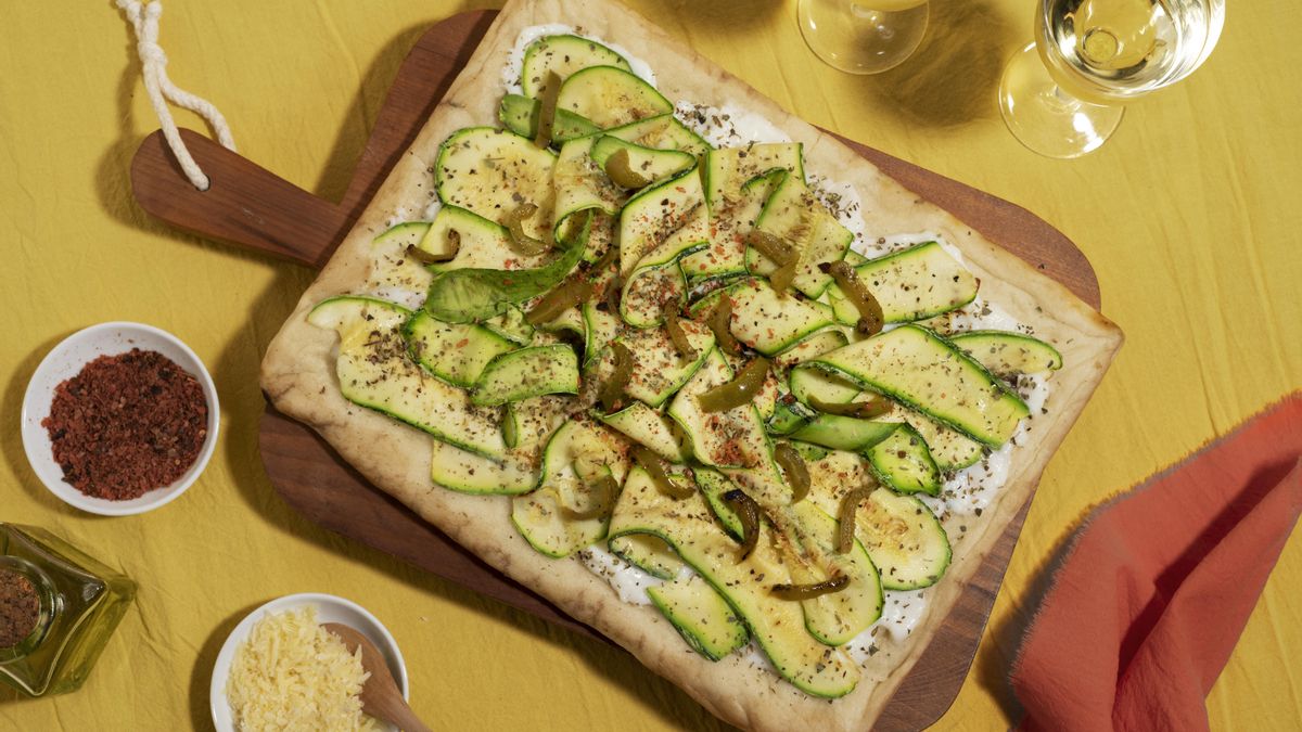Carpaccio de calabacín marinado