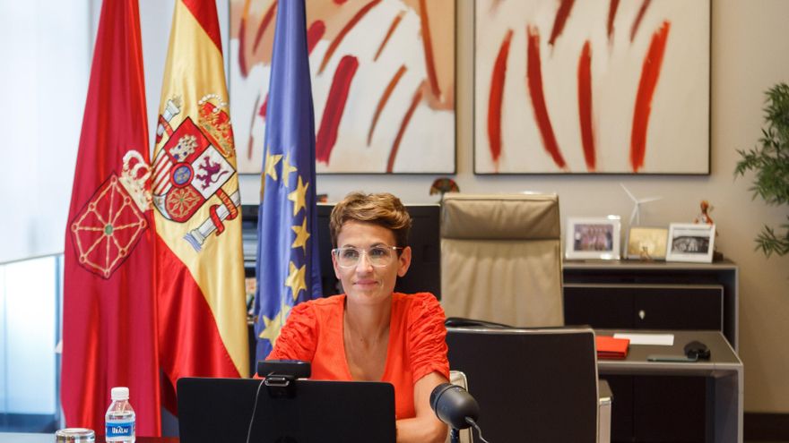 La presidenta del Gobierno de Navarra, María Chivite, participa online en el Foro de Gobiernos Locales y Regionales