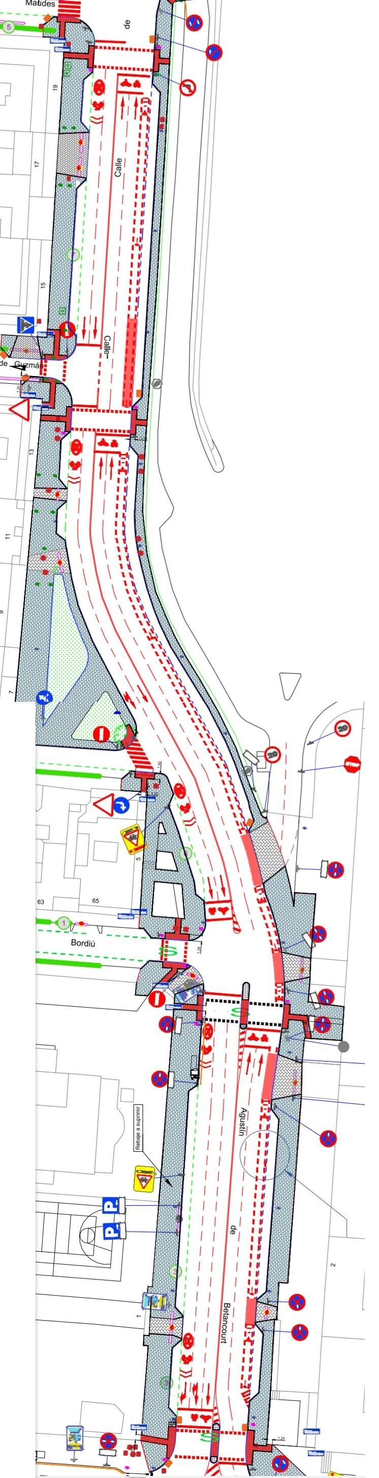 Proyecto del carril bici en la calle Agustín de Betancourt