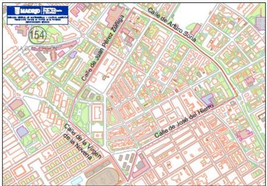 Zona del barrio de Quintana donde se podrían extender los parquímetros