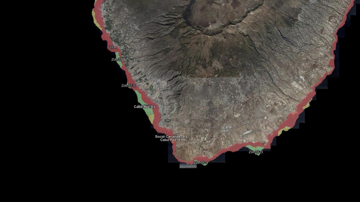 Zonas de Interés Acuícola (ZIA) en el sur de Tenerife.