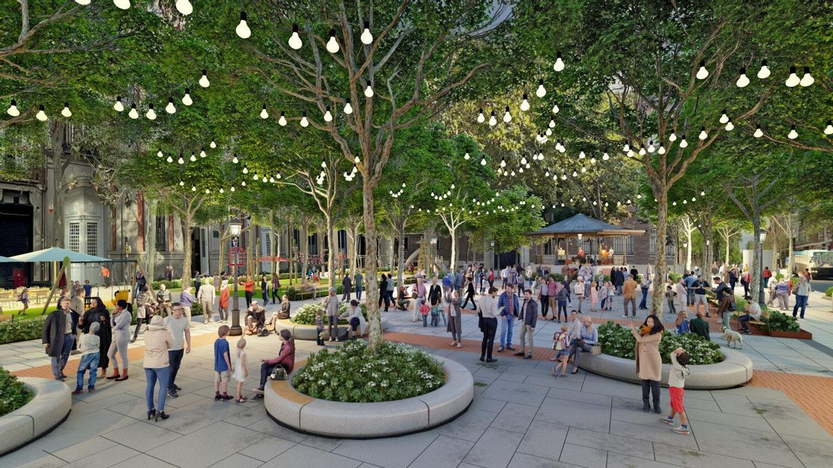 Otra de las recreaciones de la plaza de Chamberí