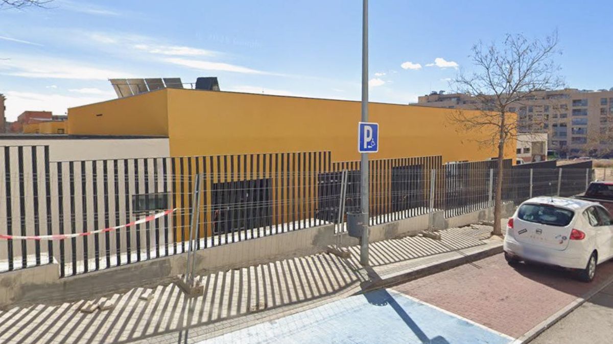 Instalaciones del CEIP Hispanidad, durante las obras de 2023