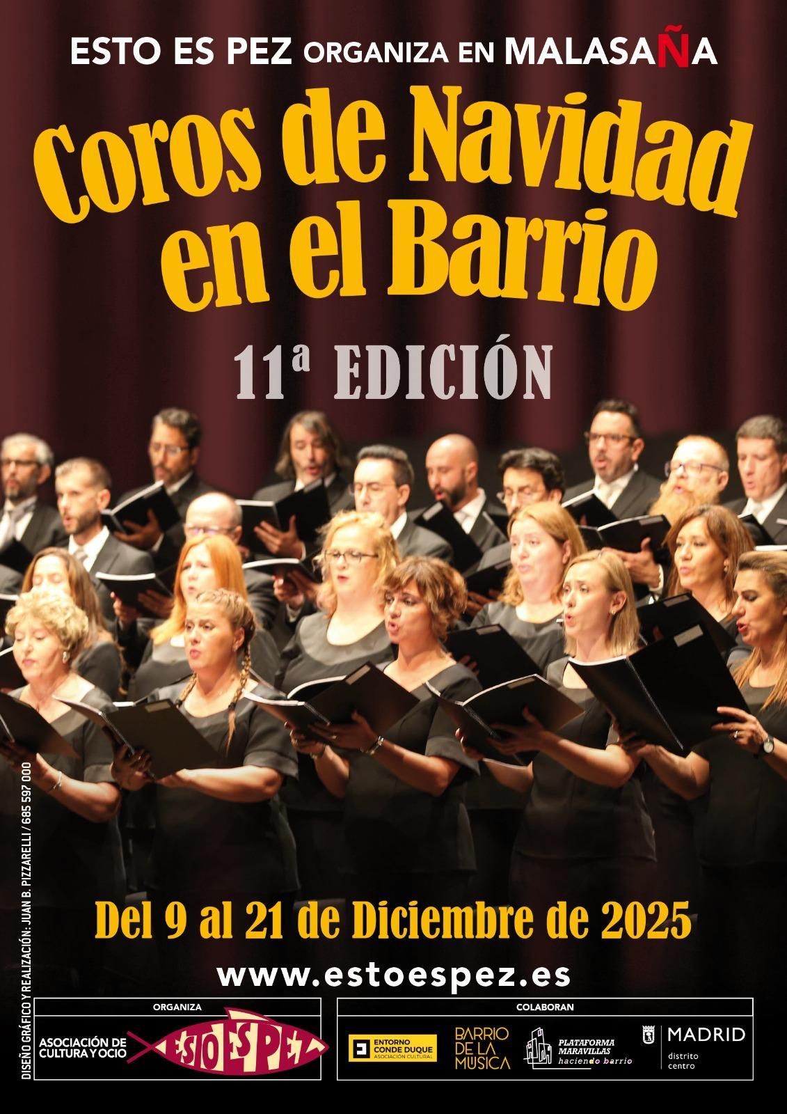 Cartel del certamen Coros de Navidad en el Barrio