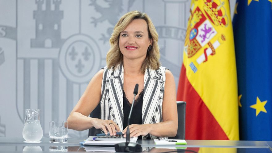 La ministra de Educación, Formación Profesional y Deportes y portavoz del Gobierno, Pilar Alegría, durante una rueda de prensa posterior al Consejo de Ministros, en el Palacio de La Moncloa, a 3 de septiembre de 2024, en Madrid (España).