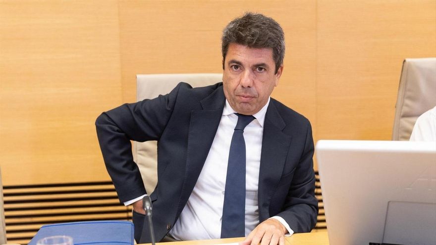 El presidente en funciones de la Generalitat valenciana, Carlos Mazón, comparece ante la comisión de la dana, en el Congreso de los Diputados