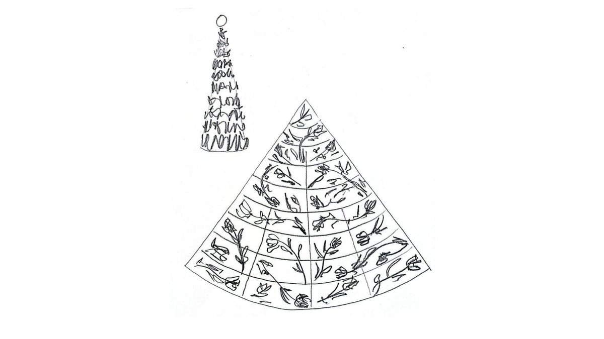 Boceto del diseño de Marcos Luengo para el alumbrado navideño de Madrid de este año