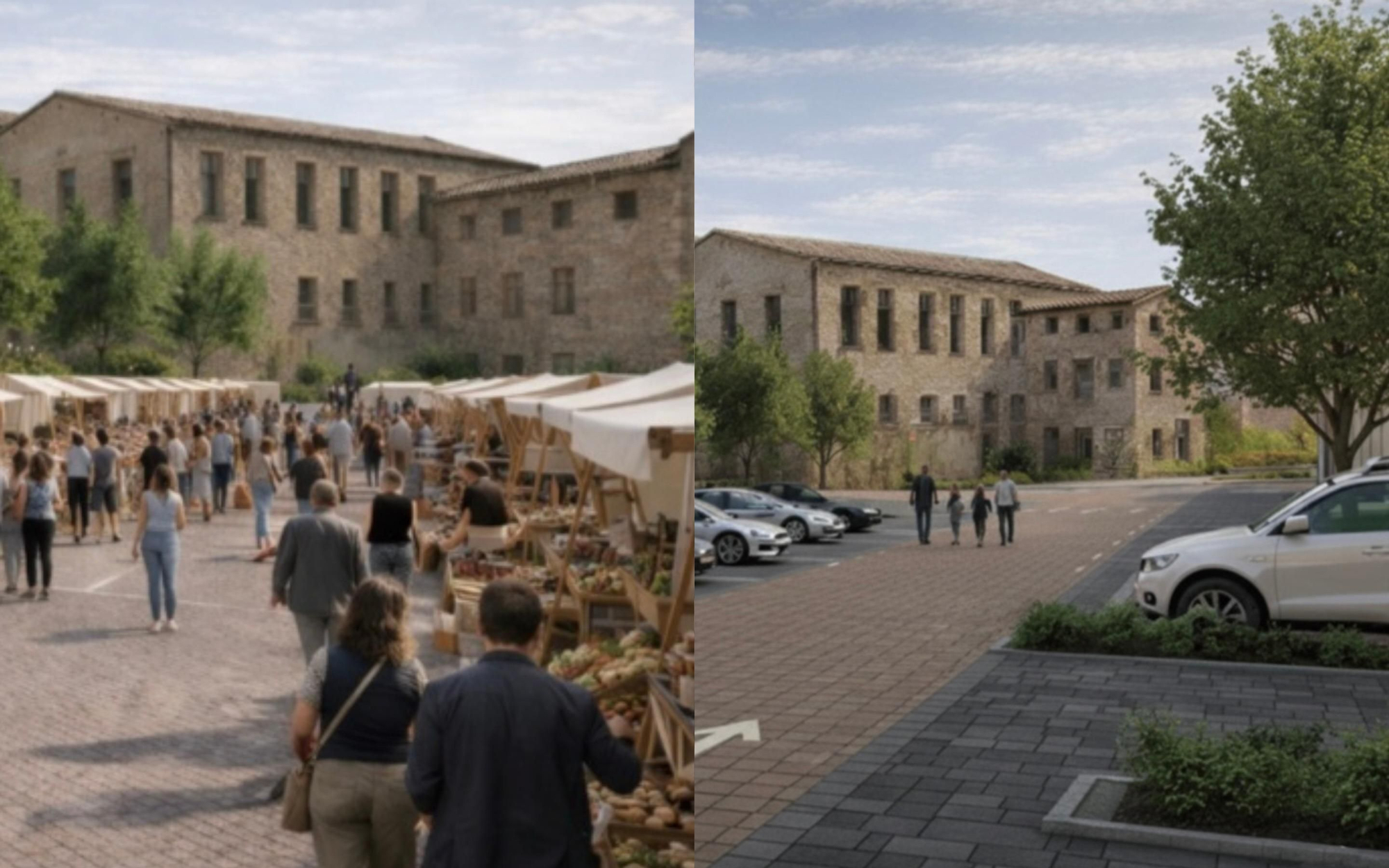 Dues de les imatges de la recreació elaborada per l'Ajuntament de Sóller